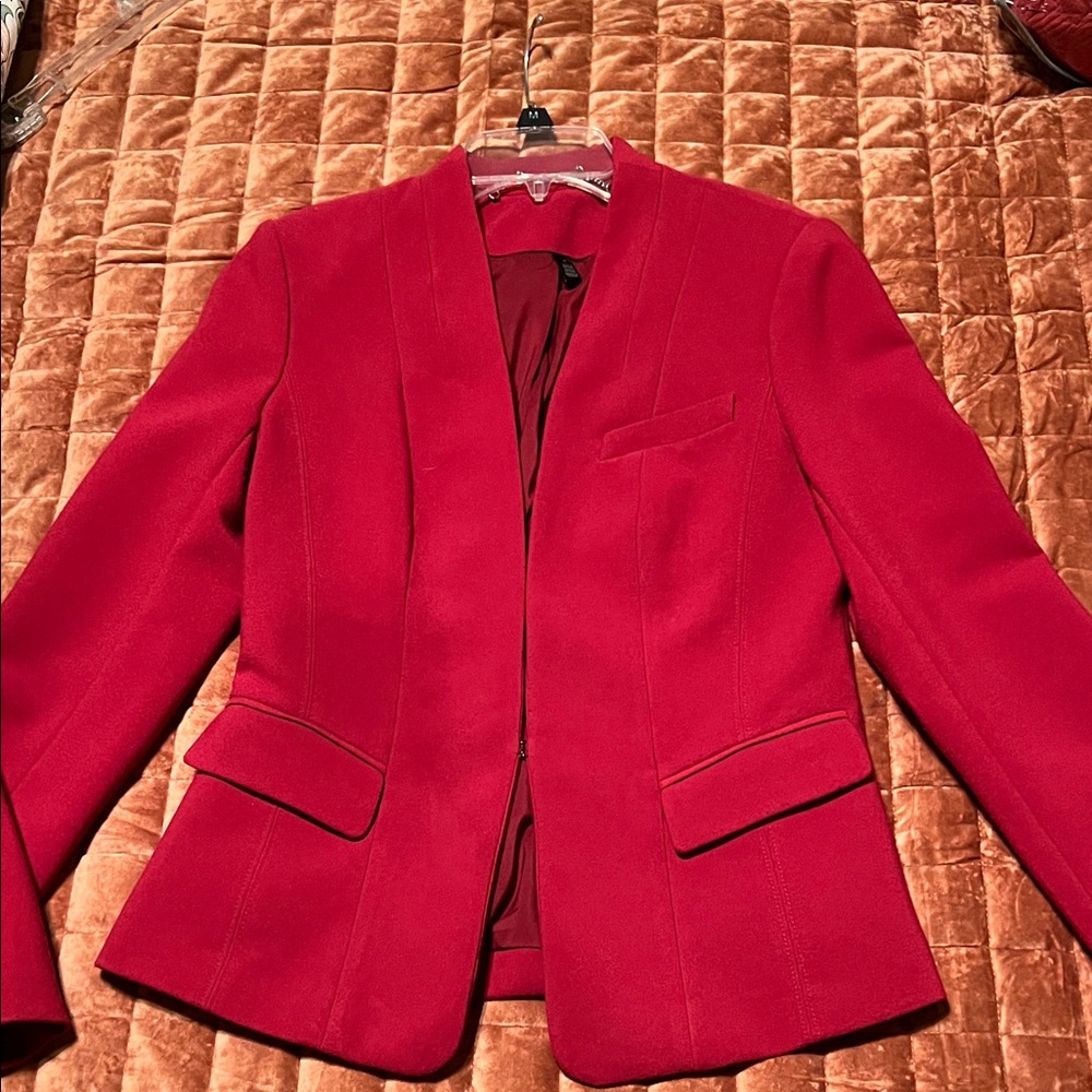 White House Black Market Red Blazer
